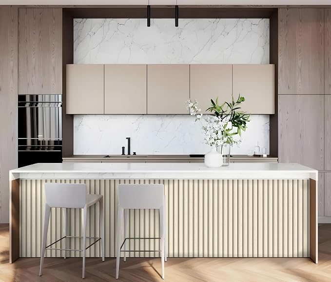 myforHD Wallpaper Peel and Stick Wood Grating Stripe Self-Adhesive Wallpaper Faux Wood Contact Paper Wood Slats Self Adhesive Wall Paper PVC Vinyl Film Removable Waterproof 17.3" x 393" - Image 9