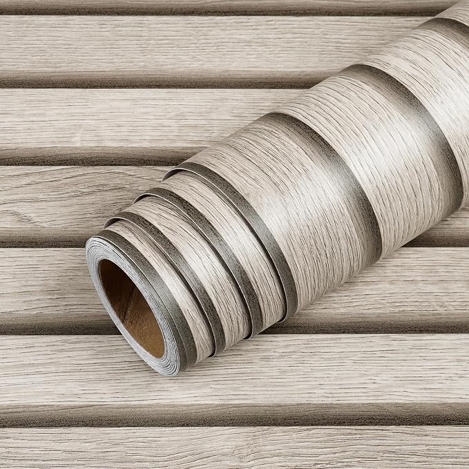 Livelynine Wood Slat Wallpaper Peel and Stick Accent Wall 15.8x78.8 Wooden Slats Wallpaper Self Adhesive Slat Wall Paneling Stick on Wallpaper Removable Wood Look Contact Paper Waterproof Vinyl Panels - Image 6