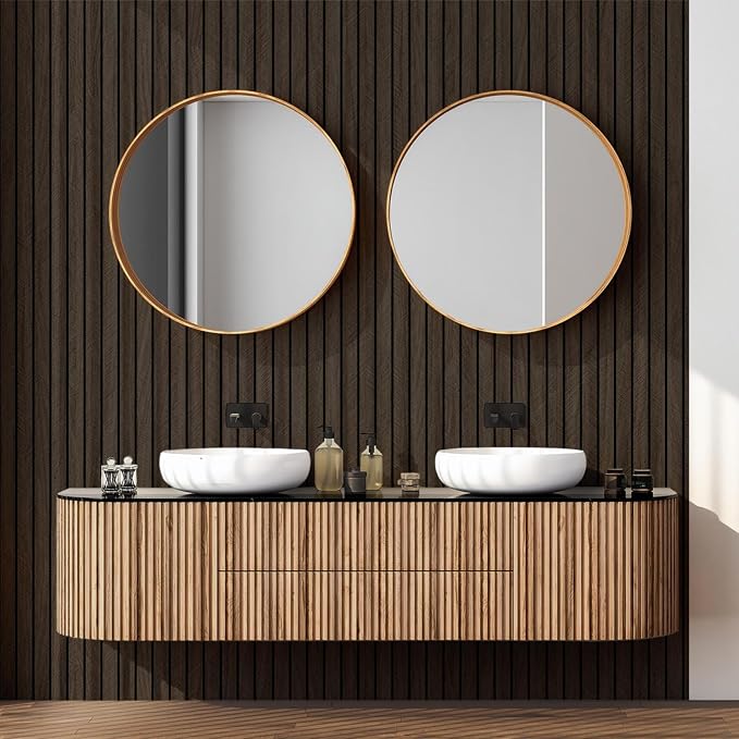 Rugreat 3D Wood Wall Panels Faux Wood Wallpaper Peel and Stick 15.7W 118L | Dark Brown Faux Walnut Wall Panels Soundproof Flexible Wood Slats Contact paper Self Adhesive Wallpaper for Accent Walls - Image 7