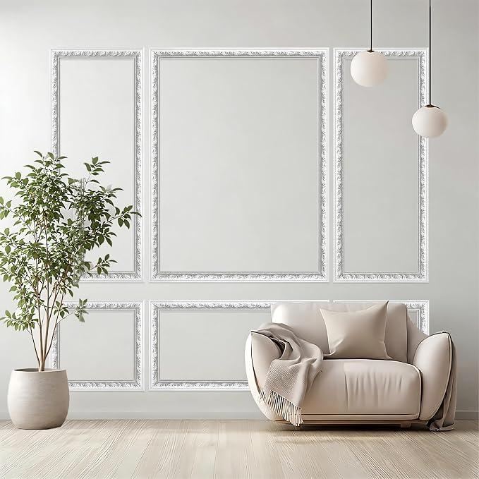 Peel and Stick Wall Molding Kit, Premade Accent Wainscoting Panels,24x60in | 3 Set,Pattern,Self Adhesive,Paintable,PVC,Pre-Cut - Image 6