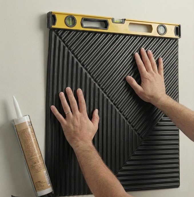 3D Wall Panels for Interior Wall Decor, PVC, Matte Black | 19.7x19.7 Inch, 12 Pack 32 Sq Ft, Waterproof, Decorative Textured Tile, Paintable, Fire Resistant, Lightweight Modern Accent - Image 11