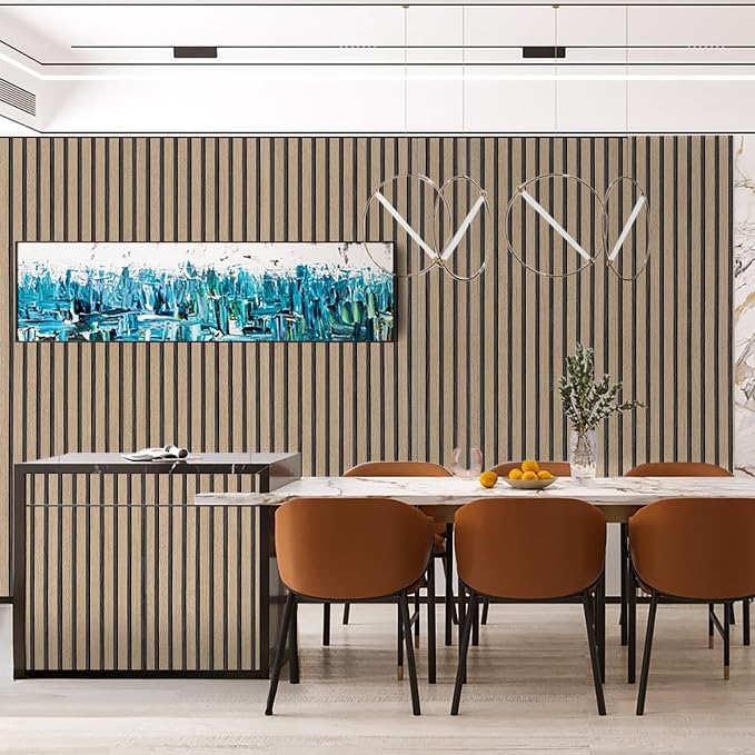 Peel and Stick Wood Slat Wallpaper - 17.5" x 1000" Self-Adhesive Wood Panel for Walls Easy DIY Wall Decor Brown Faux Wood Contact Paper Removable Wall Covering for Bedroom, Living Room, Office - Image 4