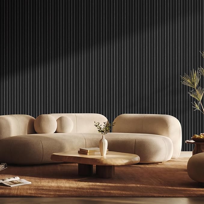 Slat Wall Panel 4-Pack, 118’’x5.7’’, Black | Real Wood Material, with 2Pcs End Trims, Wood Wall Panel for Interior Wall Decor, Bedroom, Living Room, TV Background - Image 5