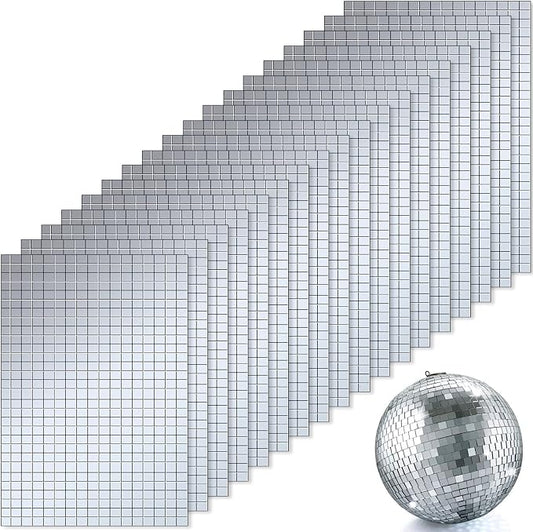 10800 Pieces Silver Disco Mirror Tile Self-Adhesive Mirrors Mosaic Tile by Romooa