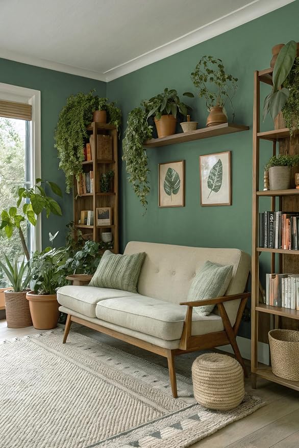 Dimoon 118''x17.7'' Green Peel and Stick Wallpaper Contact Paper Modern Self Adhesive Wall Paper Removable Renter Friendly Textured Solid Color Shelf Cabinet Vinyl Roll (118''x17.7'',Dark Green) - Image 8