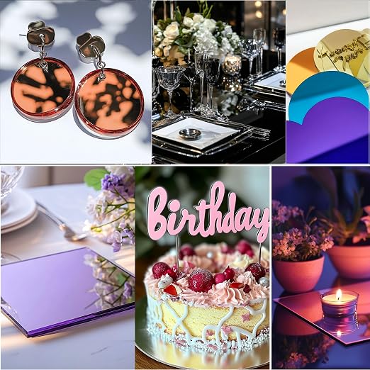 12x16 Inches Black Mirror Acrylic Sheet – 2 Pcs Reflective Acrylic Panel for DIY Crafts, Home Décor & More (30x40 cm) - Image 6