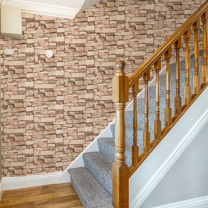 Peel and Stick 3D Foam Stone Wall Panels, Self Adhesive Wallpaper | 20Pcs Soft Flexible Kitchen Backsplash Peel and Stick (13.7 * 15.1in) Waterproof DIY Install Decorative Wall Panels - Image 4
