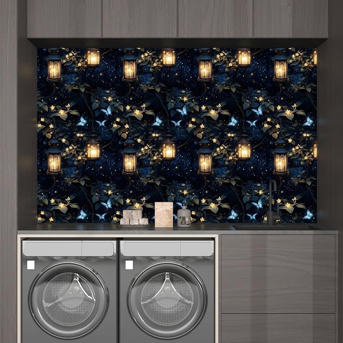 Laatse Dark Floral Black Forest Wallpaper Peel and Stick 17.5''x118'' | Self Adhesive/Removable/Waterproof/Thick Vinyl Contact Paper for Bathroom Bedroom Shelf Cabinet Drawer,Prepasted,Easy Peel - Image 8