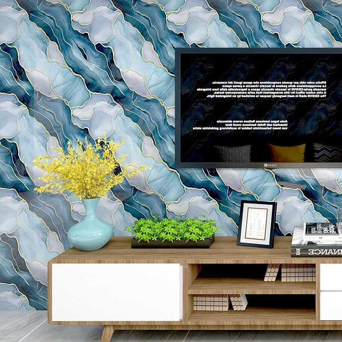 Haimin 3D Wall Panels Peel and Stick Marble Tile Look 10 Pack Waterproof | Lightweight, each 23.6x11.8in, total 19.4 sq ft. Kitchen & bath backsplash, bedroom/living rm decor. Marble-look faux tile. - Image 7