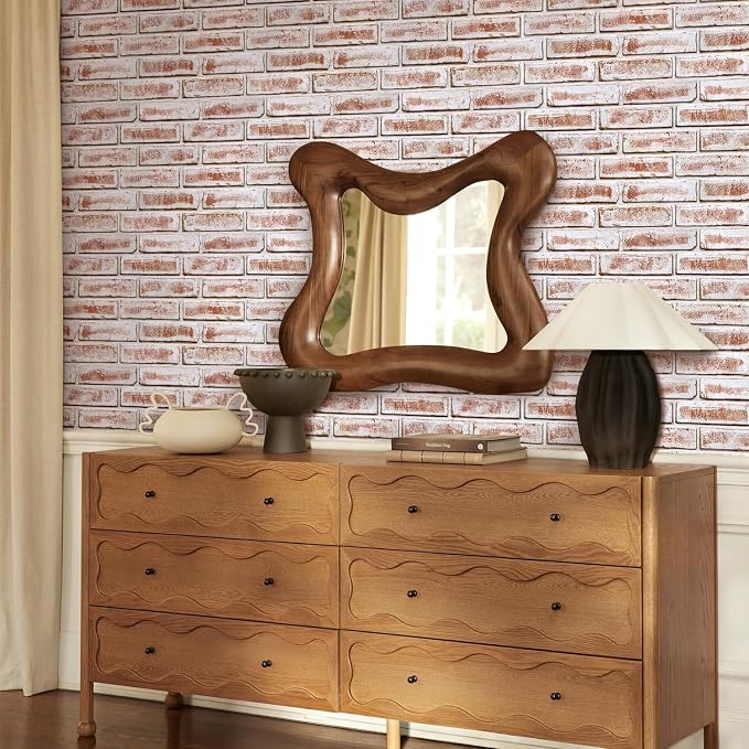 COMSTICKC 3D Faux Brick Wall Panels Peel and Stick, 10 Pcs 15.7" x 11.8" | Not Real Brick, Ultra-Light Thin PVC 3D Fake Brick Decorative Wall Covering for DIY Interior Decor, Cover 12.9 sq ft - Image 7