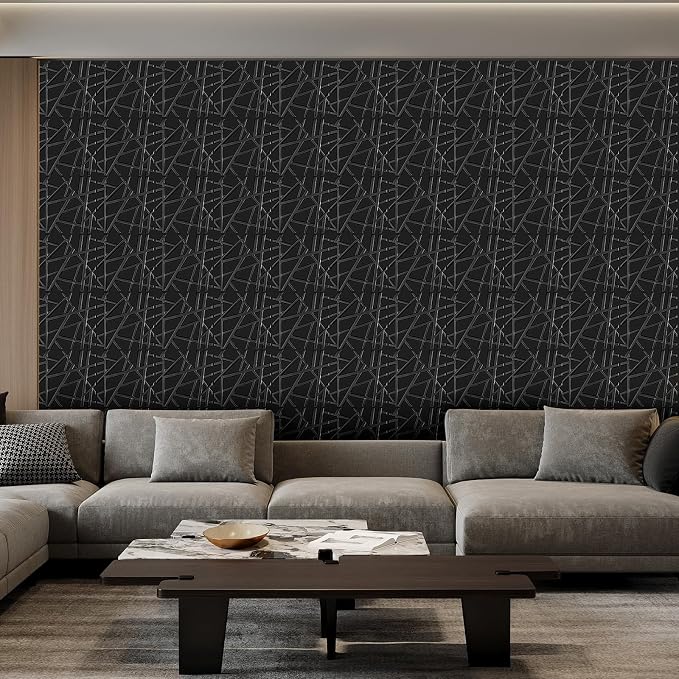Heikki 30 Pack 3D Wall Panel for Interior Wall Décor, PVC Flower Textured Wall Panels for Living Room Bedroom Hotel Office, 11.8"x11.8", Double-Sided Tape (Black-SZ) - Image 7