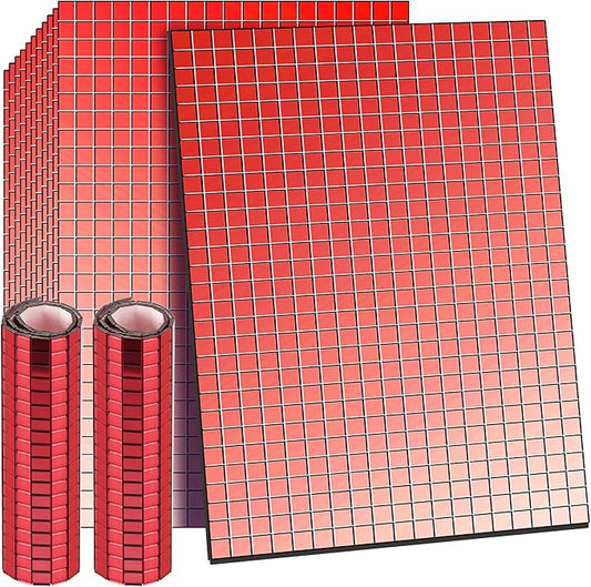 10800 Pieces Red Disco Mirror Tile Self-Adhesive Mirrors Mosaic Tile by Romooa