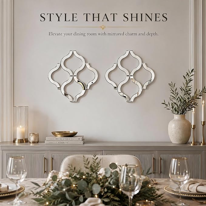 Square Decorative Wall Mirror 12 x 12 Inch, Silver Frameless Mirror Wall Decor with Beveled Edge, Modern Wall Mounted Accent Mirror for Living Room, Bedroom, Hallway, Set of 2 - Image 3
