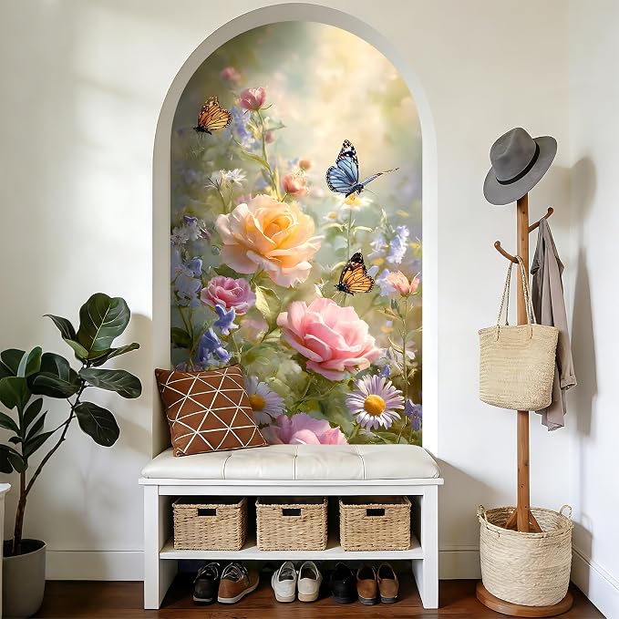 Arch Wall Decals Peel and Stick, Large Wall Stickers, Removable Home Decor Art Wallpaper for Bedroom Living Room 71'' × 31.7'' - Image 3