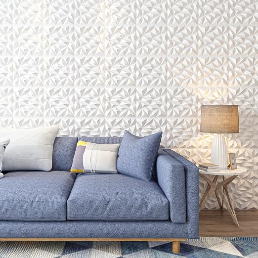 Art3dwallpanels 3D Wall Panels, White, 33 Pack | Modern 3D PVC Wall Tiles, Waterproof Fireproof, 33 Sheets White Pack, Easy DIY Mount for Residential Commercial Accent Wall - Image 5