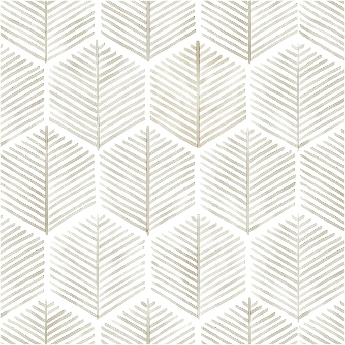 OSECAGE Geometric Peel and Stick Wallpaper Boho Contact Paper 17.3''×118'' | Modern Self Adhesive Wallpaper Removable White and Beige Wall Paper Decorative for Bedroom Bathroom Cabinets Decor Vinyl Roll by OSECAGE