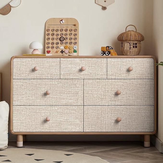 Khaki Grasscloth Peel and Stick Wallpaper 17.3"x300" Faux Linen Textured Contact Paper Removable Self Adhesive Vinyl Wallpaper for Bedroom Bathroom - Image 7