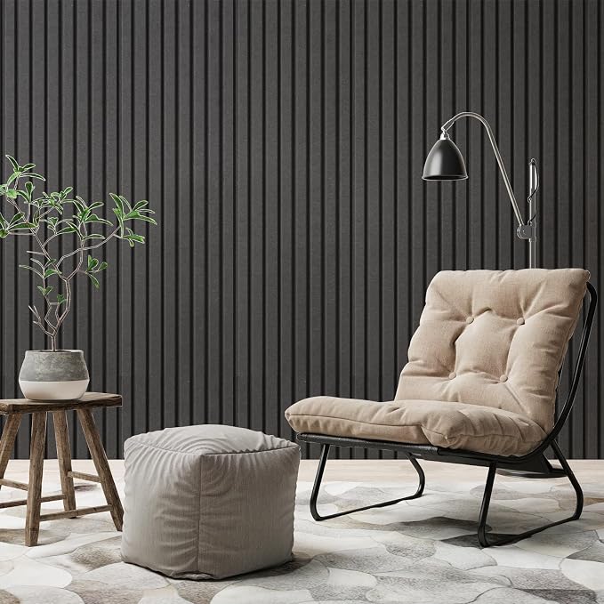 Art3dwallpanels Acoustic Panels, 48" X 12" X 0.35", Black, 10 Pack | Soundproof Wall Panels, Self Adhesive, High Density Sound Absorbing, Acoustic Treatment for Recording Studio, Office - Image 7
