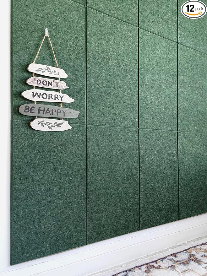 Acoustic Panels 12-Pack Soundproof Wall Panels 24"X12"X0.35" Sound Panels High Density Sound Dampening Panels - Tree by DesignerManufacturerofInnovativeBulletinBoardSolutionsforHomeOffice