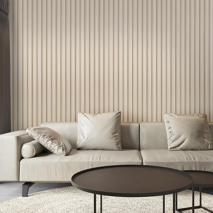 Art3d 96" x 6" WPC Slat Wall Paneling for Interior Decor, 8-Pack, White Ash | Fluted Design, Durable, Moisture Resistant, Cleanable, Easy to Install, Eco-Friendly, for Living Room, Bedroom or Office - Image 2