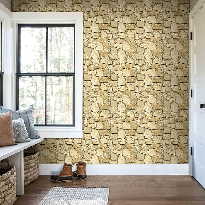 COMSTICKC 3D Peel and Stick Faux Stone Wall Panels for Quick DIY Wall Decor | Brown, 10 Pcs 11.8" x 11.8", Not Real Stone, Thin PVC Decorative Wall Sticker Designed for Wall Makeover, Cover 9.7 sq ft - Image 7