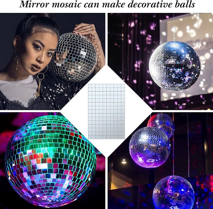 14400 Pieces Silver Disco Mirror Tile Self-Adhesive Mirrors Mosaic Tile - Image 7