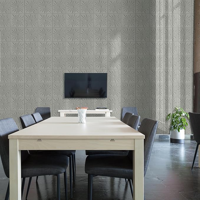 3D Wall Panels Peel and Stick Wall Panels for Interior Wall Decor | Modern Velvet Soundproof Self-Adhesive Art Acoustic Wall Panels for Living Room, Bedroom, TV Background 17.7"x17.7" 12-Piece - Image 7
