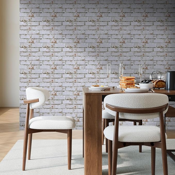 Commomy 3D Wall Panels Peel and Stick Faux Brick 10 Pcs 11.8" x 11.8" | Small Size Thin PVC Brick Wallpaper Tiles Backsplash for Kitchen,Bedroom,Living Room,Quick DIY Wall Decor(Covers 9.7 sq.ft) - Image 9