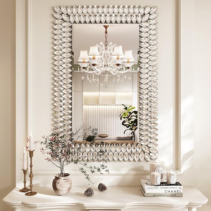Kelly Miller 24"x36" Jeweled Luxury Rectangle Decorative Wall Mirror by KellyMiller