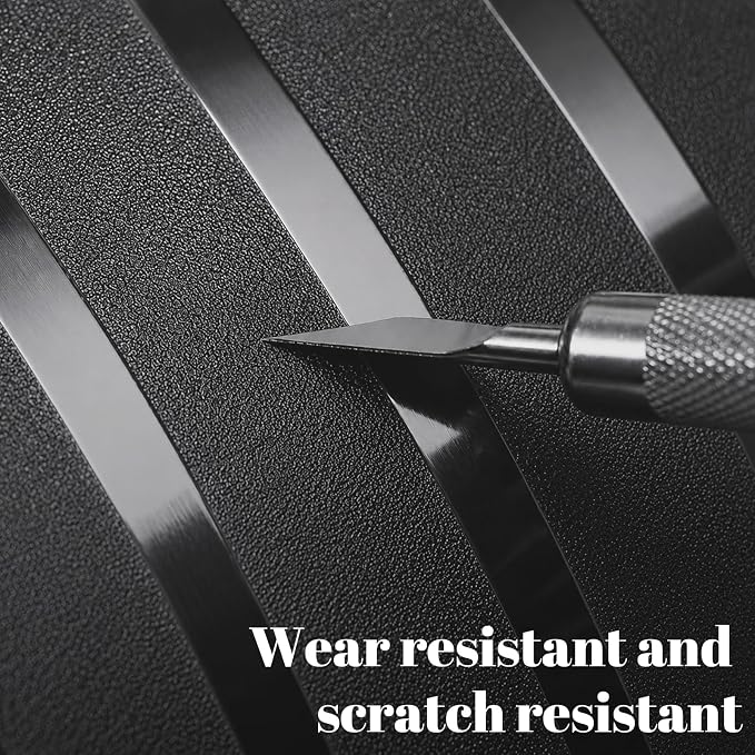 Black Metallic Peel and Stick Wallpaper Glossy Stripe Texture Wall Panels | 23.62" x 110.24" 2mm Thick Modern Embossed Vinyl Roll Waterproof Renter Friendly for Livingroom Bedroom Kitchen Backsplash - Image 7