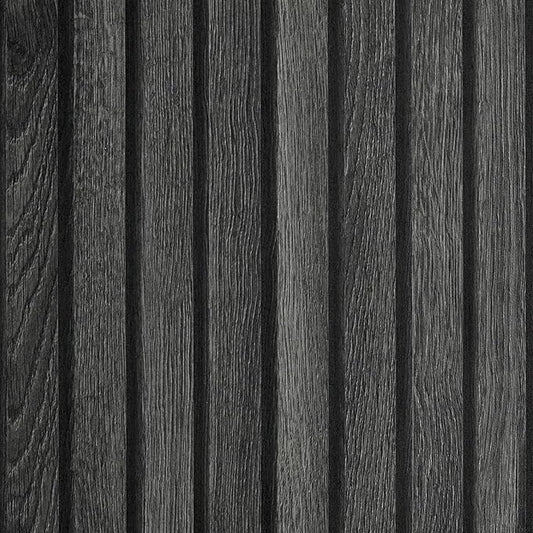 YENHOME Black Wood Slat Peel and Stick Wallpaper 17.7X10 ft Removable Faux Wood Contact Paper Renter Friendly Waterproof No Residue Decor for Bedroom Accent Wall Cabinet Furniture Kitchen Bathroom by Yenhome
