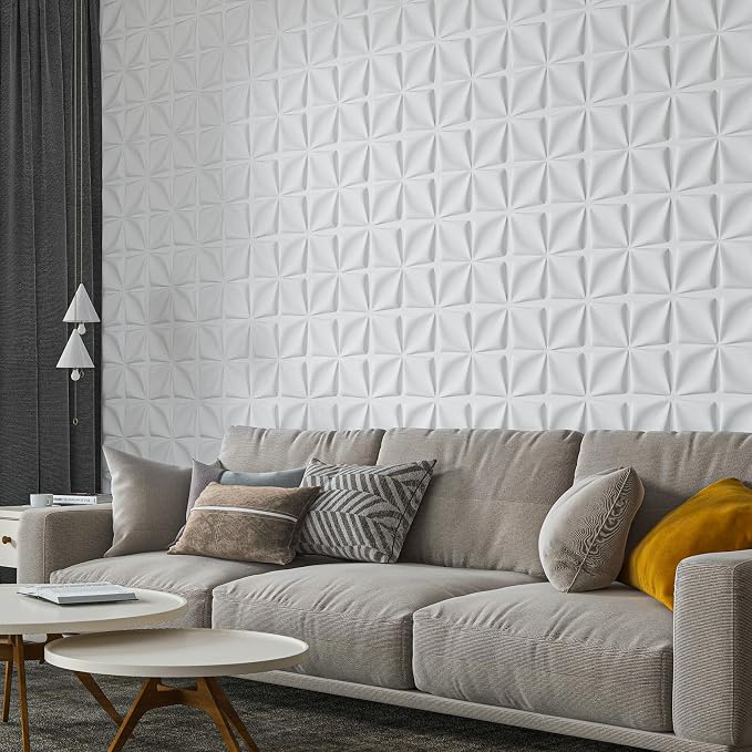 Art3d 20 Pack Decorative 3D Wall Panels, 19 Sq.Feet PVC Interior Wall Décor, 11.8"x11.8", White - Image 5