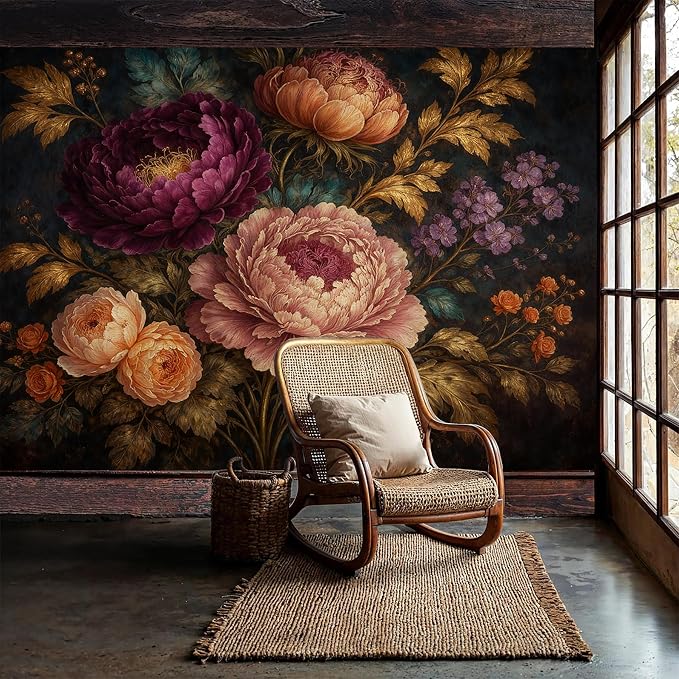 Oversized Flower Wall Murals Peel and Stick Canvas Wallpaper | Large Removable Flower Mural for Living Room Bedroom Office Home Decor and Accent Walls in Multiple Standard Sizes - Image 3