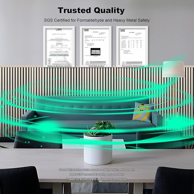 WoveN SounD Acoustic Panels, Black, 2 Pack, 47.2x23.6 in | Self-Adhesive, Peel and Stick, NRC 0.95, Refined Sound, Echo Reduction, Studio, Home, Office, Gaming Room - Image 6