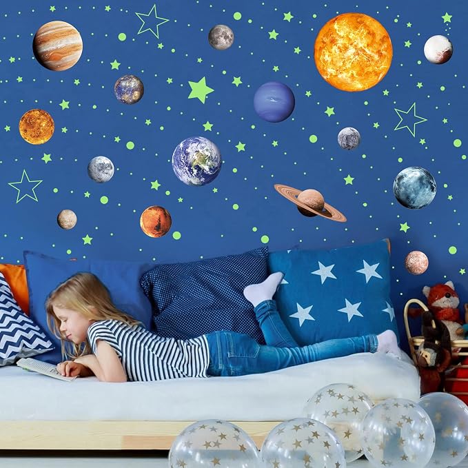 Solar System Wall Decals Glow in The Dark Stars 780 PCS, Glowing Planets Stickers for Ceiling, Nursery Wall Stickers for Bedroom, Kids Room Decorations (Green) - Image 6