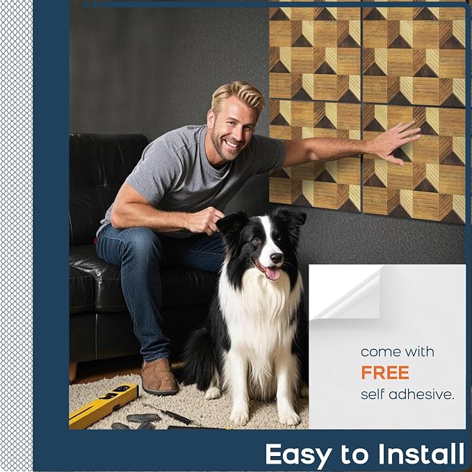 BUBOS 6 Pack Art Acoustic Wall Panels,70.8”x47.2”Self Adhesive for Home Decor | Peel and Stick, for Home Office, Studio & Wall Decor Sound Treatment, Wall Panels for Noise Reduction & Stylish Room - Image 8