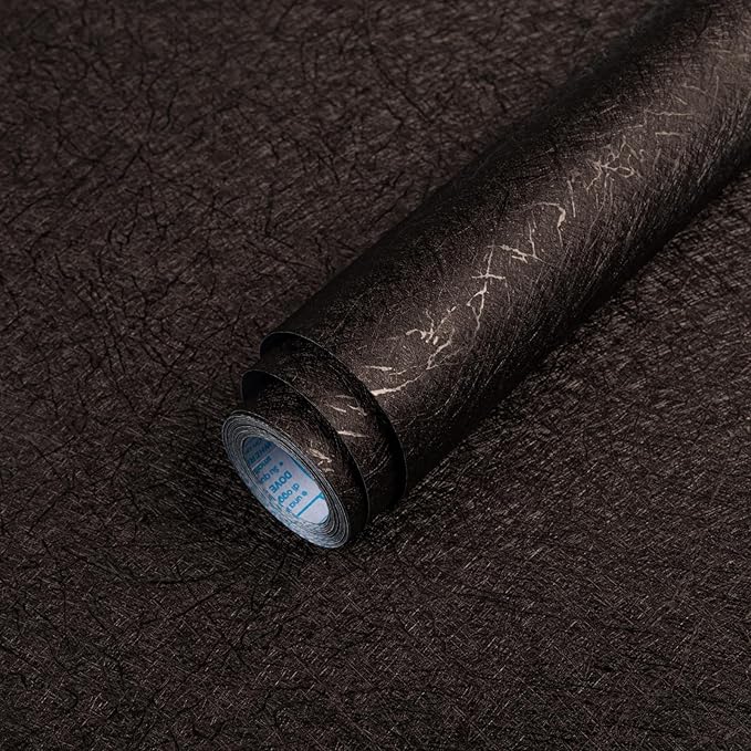 Brown Peel and Stick Self Adhesive Wallpaper Countertop Contact Paper | Removable Waterproof Bathroom 15.7" X 393.7" Kitchen Vinyl Wrap for Cabinet Countertops Wall Counter Top Paper by Abyssaly