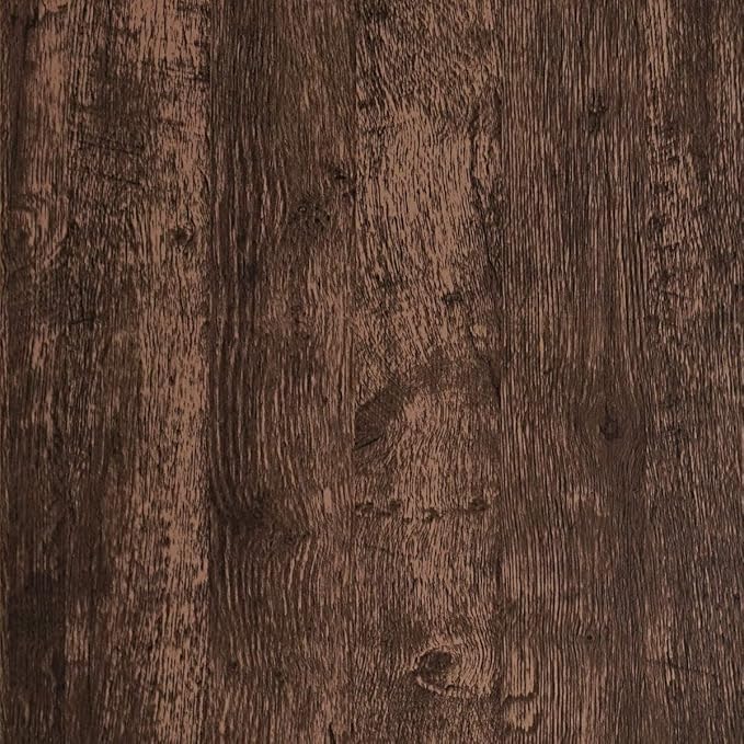 Dimoon Wood Wallpaper Brown Dark Wood Contact Paper Brown Wood Plank Wood Peel and Stick Wallpaper Removable Rustic Wood Grain Self Adhesive Vintage Distressed Texture Desk Vinyl Roll 394" x23.6'' by DIYYOURMOON