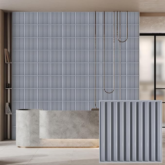 Heikki 30 Pack 3D Wall Panel for Interior Wall Décor, PVC Flower Textured Wall Panels for Living Room Bedroom Hotel Office, 11.8"x11.8", Double-Sided Tape (Gray-XHT) by YourBestChoices