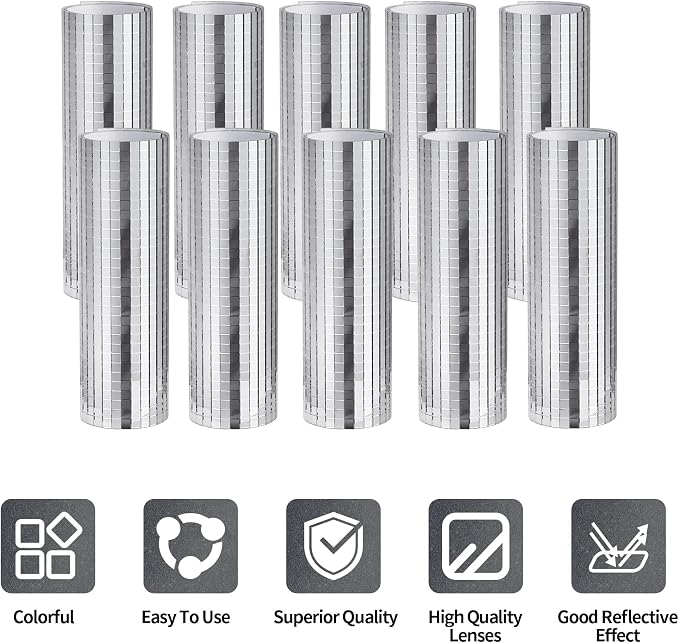 Vehipa 18000 PCS 5 x 5 mm Mini Square Disco Tiles Silver - Image 6