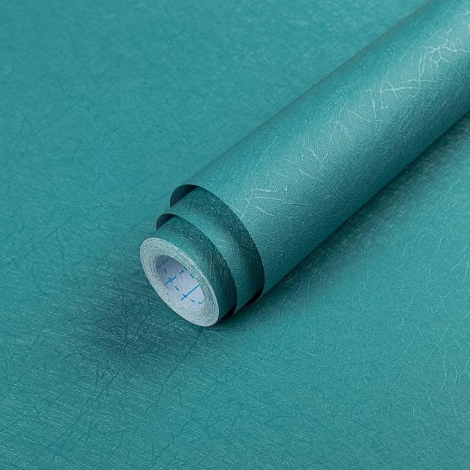 Teal Peel and Stick Self Adhesive Wallpaper Countertop Contact Paper | Removable Waterproof Bathroom 15.7" X 118" Kitchen Vinyl Wrap for Cabinet Countertops Wall Counter Top Paper by Abyssaly