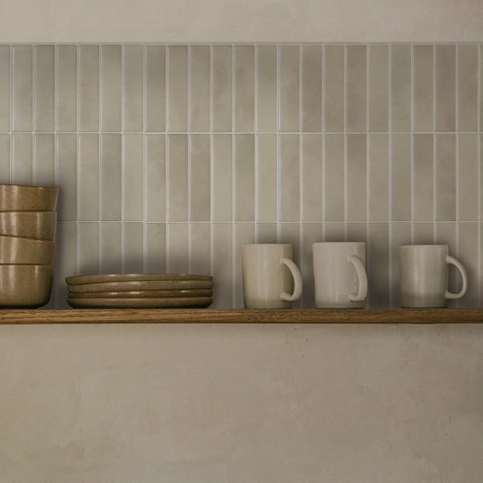 Smart Tiles Peel and Stick backsplash, Stacked Taupe Beige, 11.43"x9" | Pack of 5 (3.5 sq ft), Matte, Heat/Moisture Resistant, Low VOC, Kitchen/Bathroom, Renter Friendly, Made in Canada - Image 8
