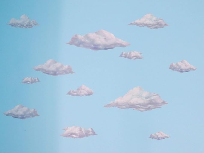 Create-A-Mural Sky Cloud Wall Decals Beautiful Cloud Wall Stickers Girls Wall Art Stickers for Bedroom Peel and Stick Kids Room Decor Nursery Toddler Teen Decorations Playroom Birthday Gift - Image 7