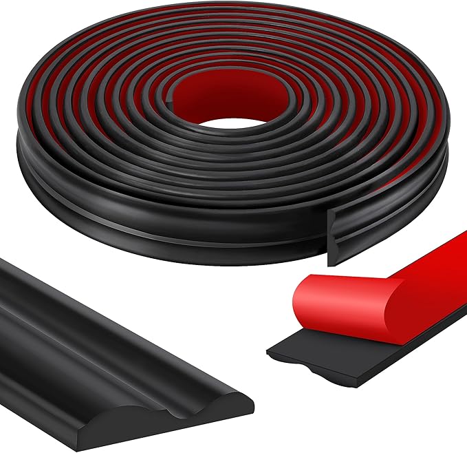 moonoom 20 Ft x 1.6'' Wall Decoration Molding Trim, Black Self-Adhesive 3D Chair Rail Panel Molding, Flexible DIY Wall Trim for Mirror, Window Frame and Home Decoration by moonoom