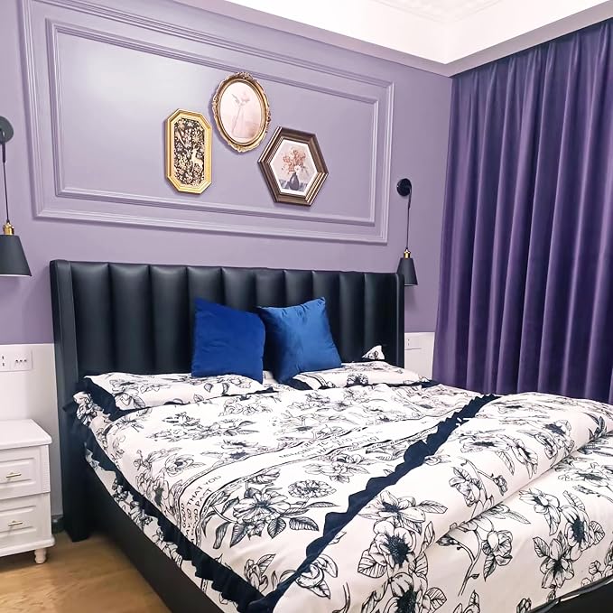 Yasinet Purple Wallpaper Solid Color Peel and Stick Wallpaper Purple Contact Paper Waterproof Self Adhesive Wall Paper Removable Decorative for Wall Furniture Covering Cabinet Table Vinyl 17.7" X 118" - Image 3