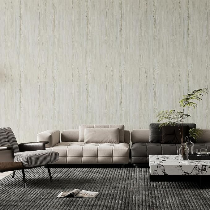 Vinjiasin Wood Peel and Stick Wallpaper Oak Light Wood Grain Contact Paper Self-Adhesive Waterproof Wood Wallpaper for Countertops Cabinets Drawer Shelf Liner 17.7"x 200" - Image 2