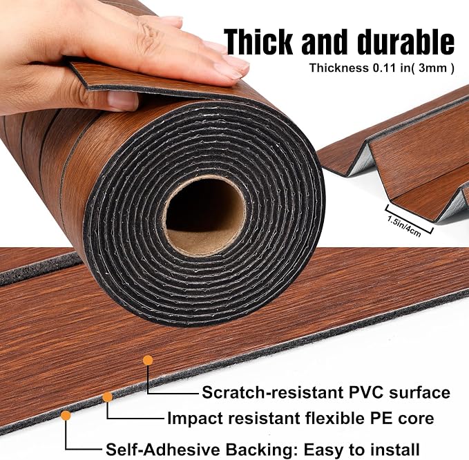 3D Wood Slat Wall Panels Peel and Stick Faux Wood Grain Thick Wallpaper 15.7"x236" Acoustic PET & IXPE Foam Paneling Self-Adhesive Decor for RV Living Room Bedroom Ceiling DIY Accent Wall Covering - Image 3