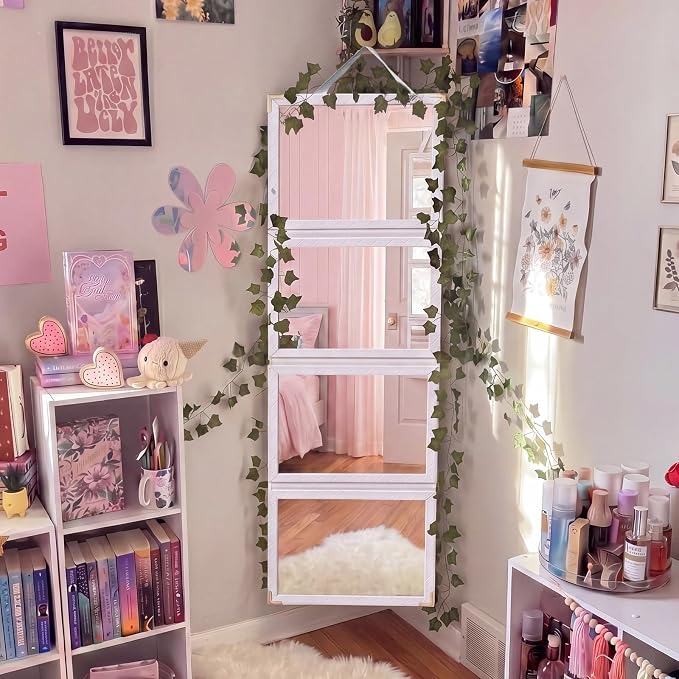 Bucherry 47x13'' Full Length Dorm Classroom Mirror Foldable Hanging Mirror - Image 5