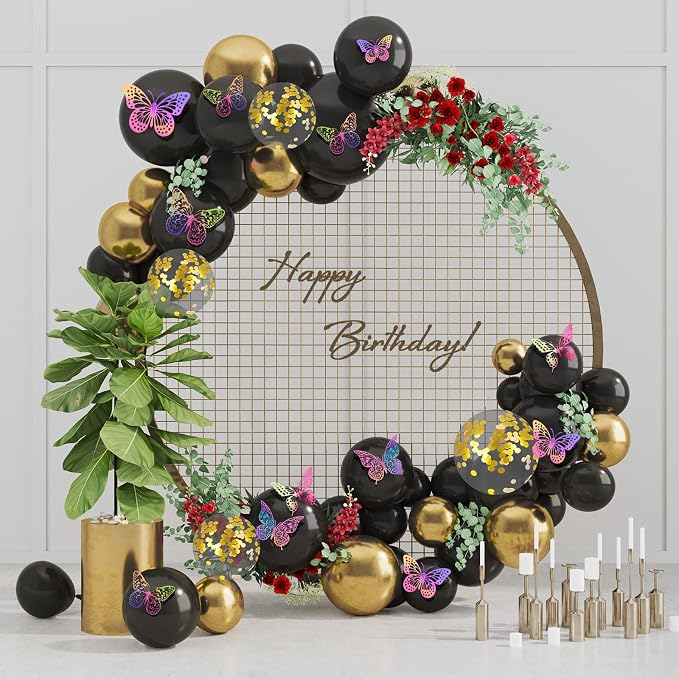 SAOROPEB 3D Butterfly Wall Decor 48 Pcs Laser Purple Butterfly Decorations | 4 Styles 3 Sizes, Birthday Decorations Butterfly Party Decorations Cake Decorations, Removable Stickers - Image 4