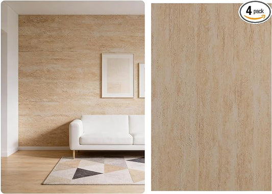 3D Wall Panels - 4PCS 47.2"x23.6" Faux Stone Wall Covering - MCM Modified Clay Material for Home Art, Accent Brick, Modern Exterior/Interior Decoration, Covering 31 sq.ft TV459 by NAMAII